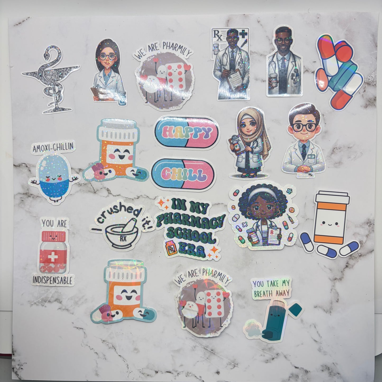 Pharmacy School Student Sticker Bundle