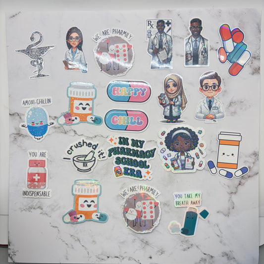 Pharmacy School Student Sticker Bundle