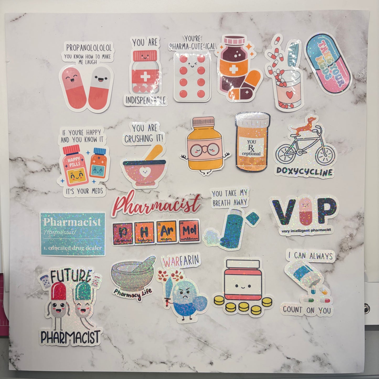 Pharmacy School Student Sticker Bundle