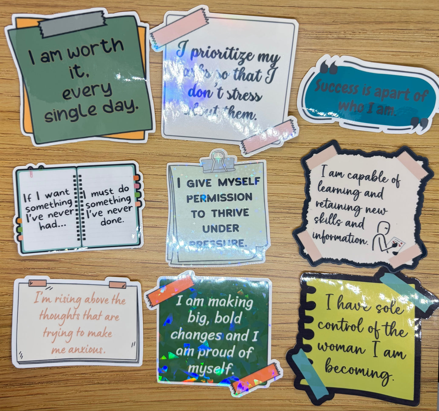Sticky Note Affirmations Sticker Bundle