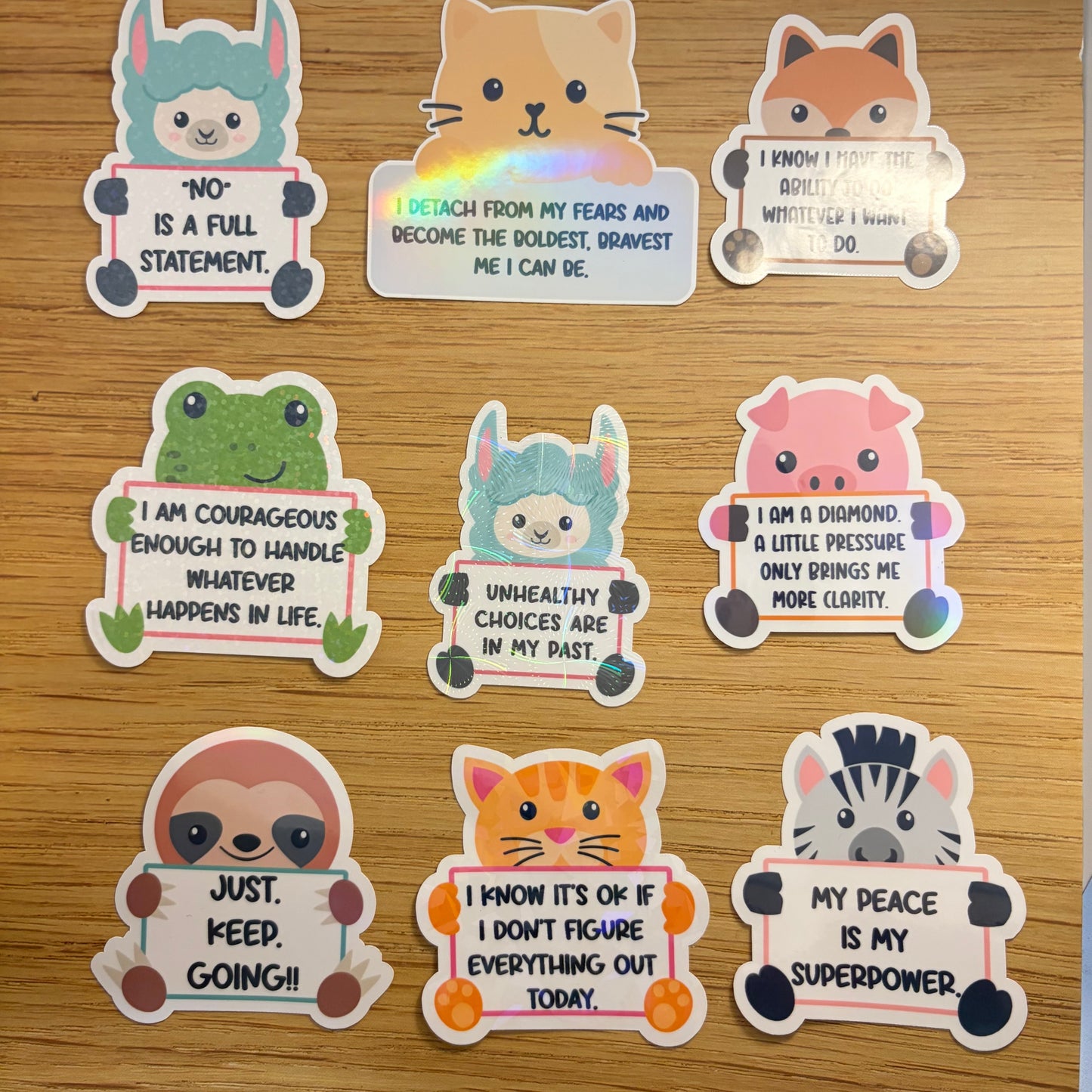 Cutie Patootie Animal Affirmations Sticker Bundle