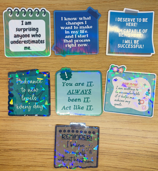 Sticky Note Affirmations Sticker Bundle