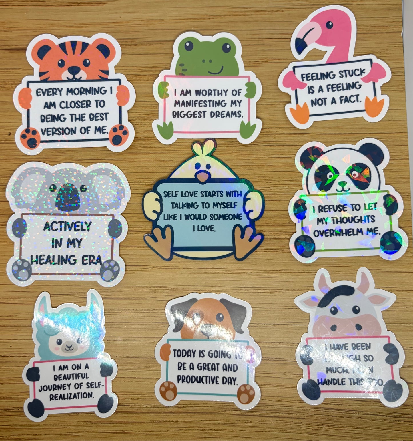 Cutie Patootie Animal Affirmations Sticker Bundle