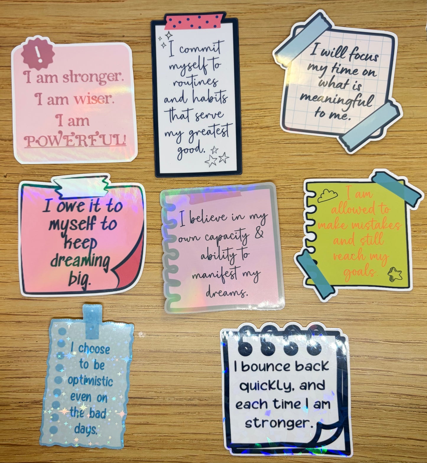 Sticky Note Affirmations Sticker Bundle