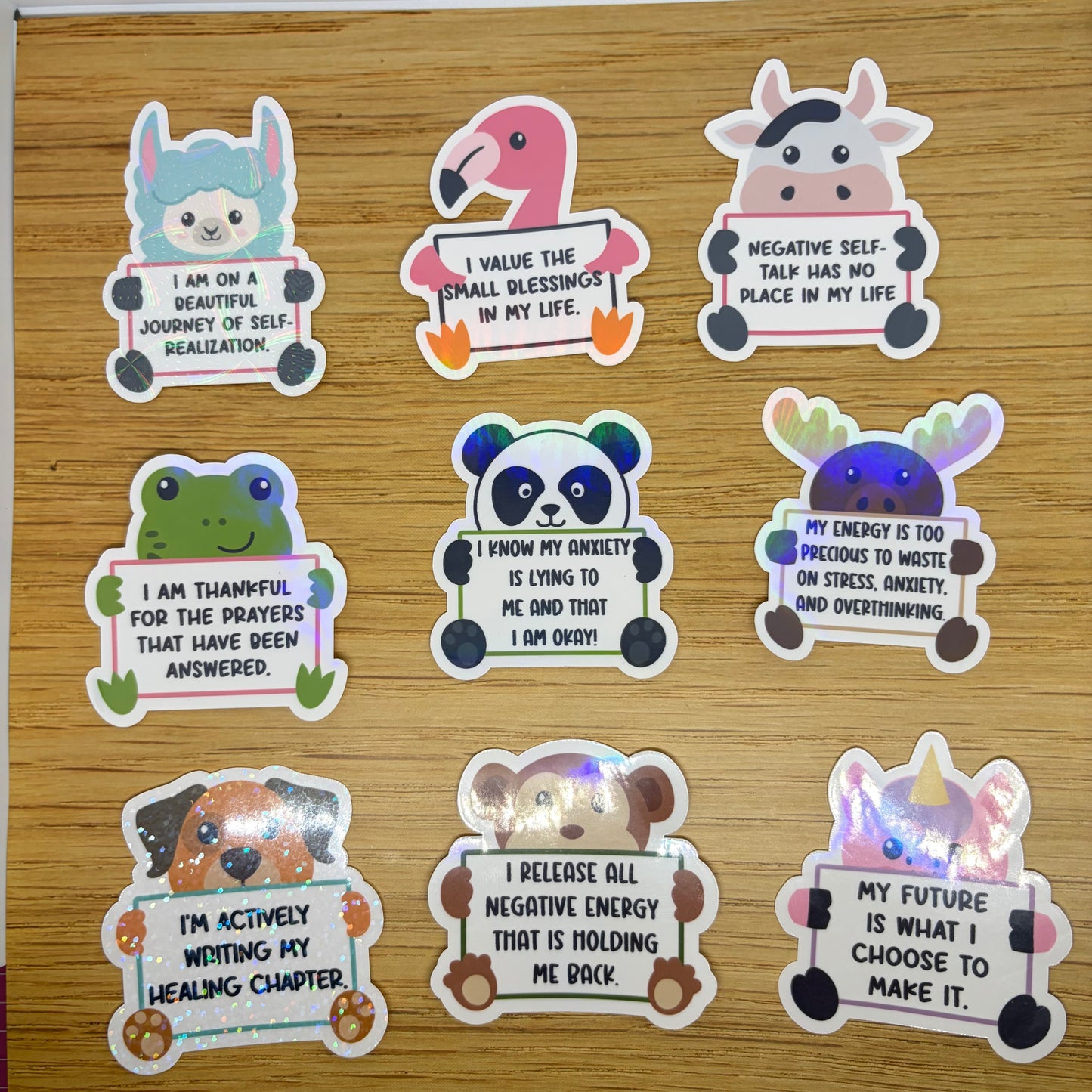 Cutie Patootie Animal Affirmations Sticker Bundle