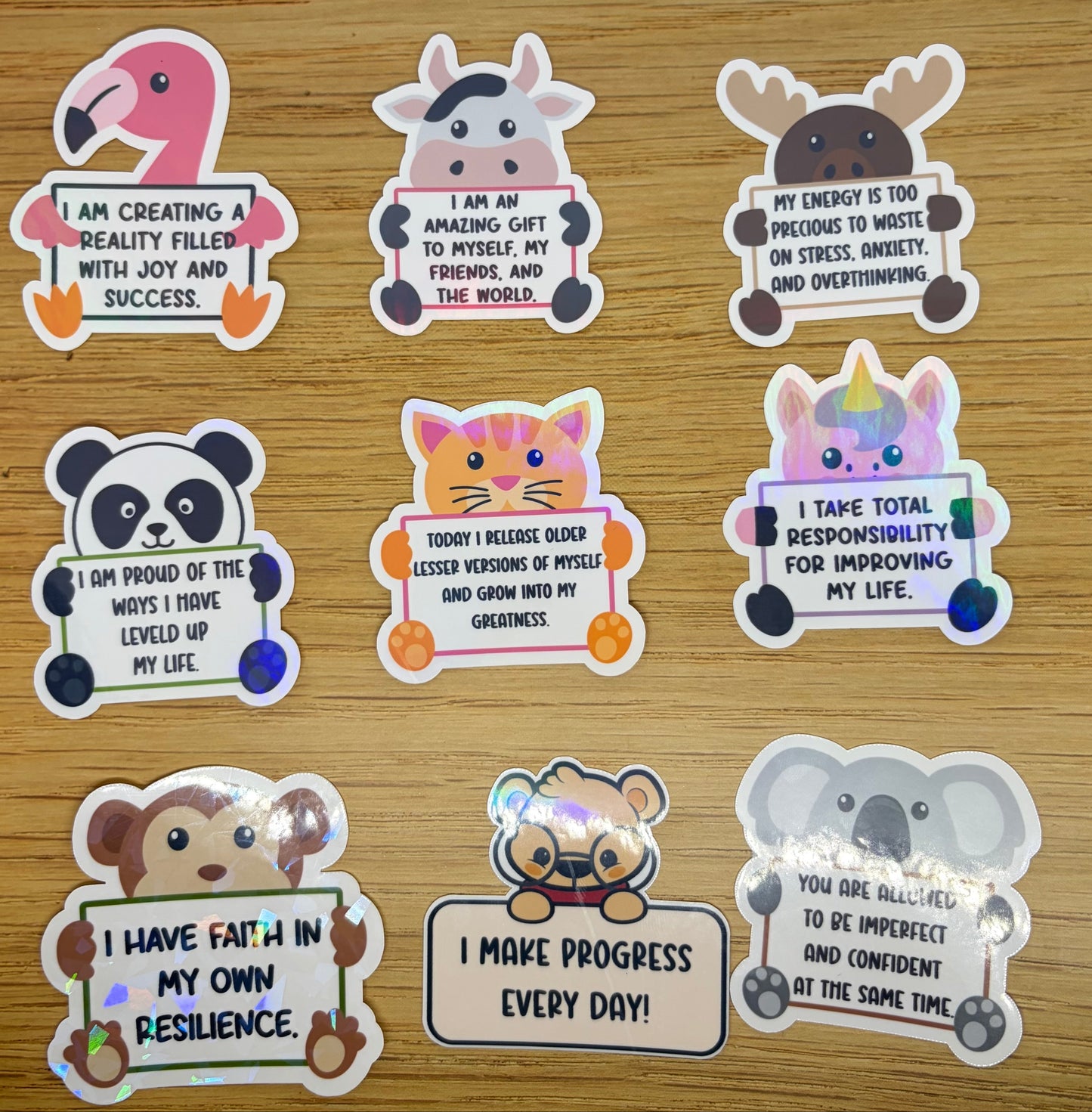 Cutie Patootie Animal Affirmations Sticker Bundle