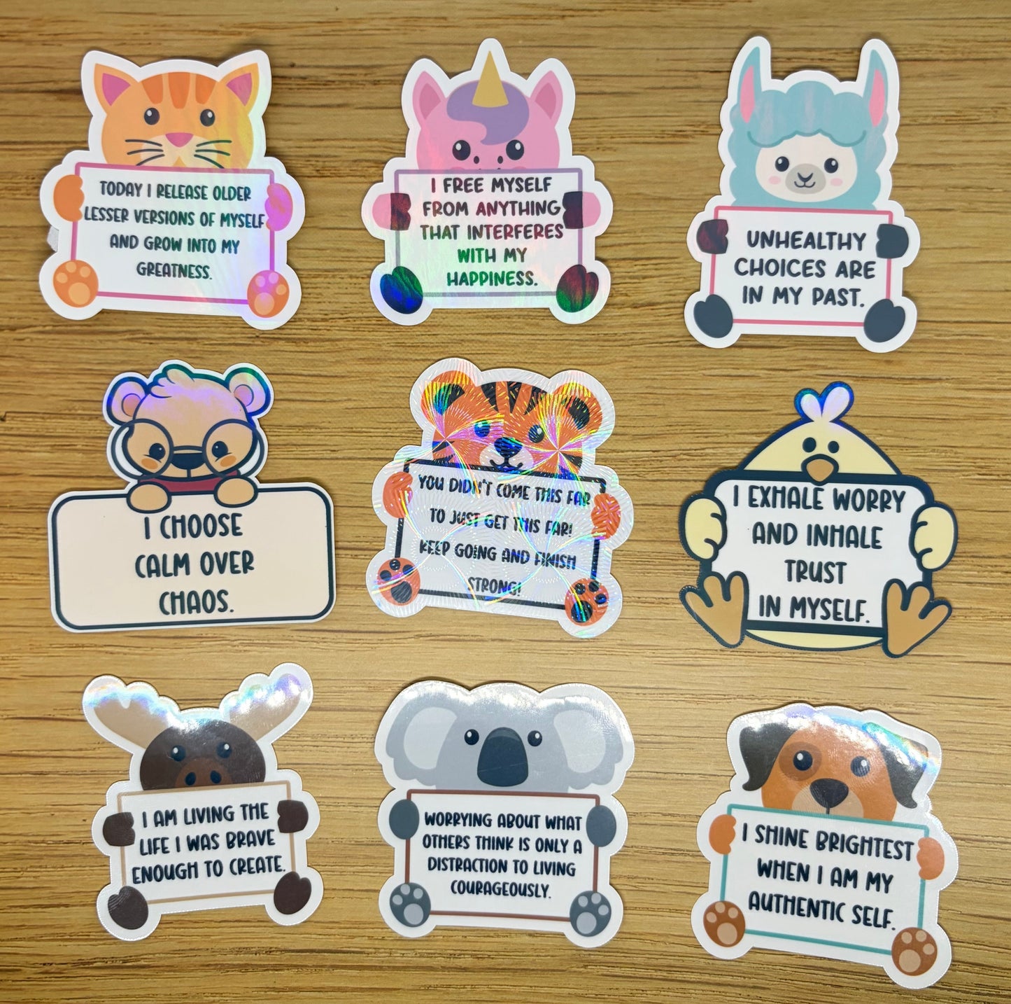 Cutie Patootie Animal Affirmations Sticker Bundle