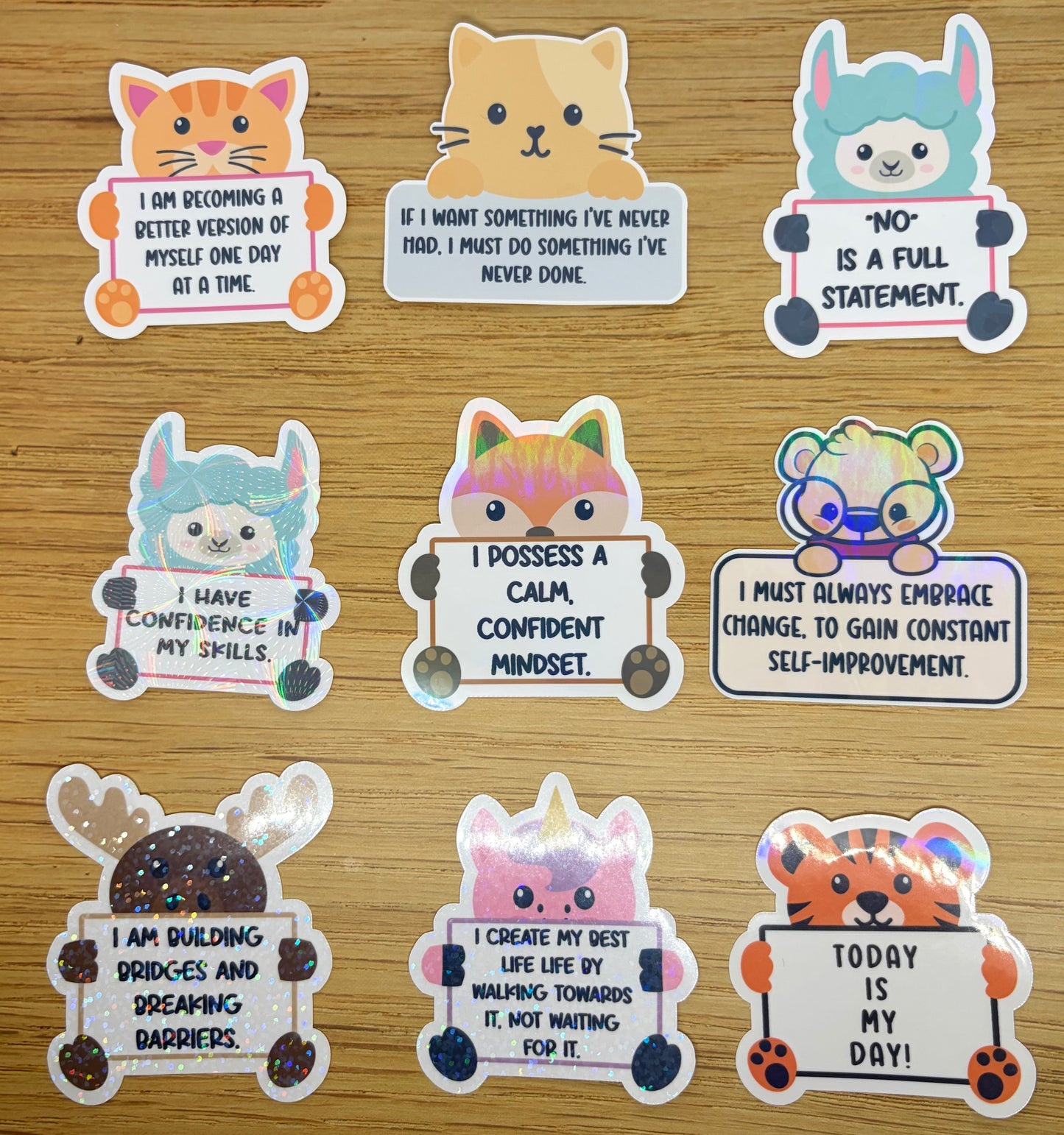 Cutie Patootie Animal Affirmations Sticker Bundle