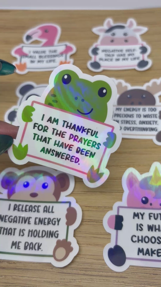 Cutie Patootie Animal Affirmations Sticker Bundle